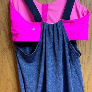 Lululemon pink/grayish tank